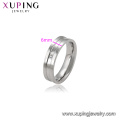 15855 Xuping Mode einfachen Titan Schmuck schlichter Design-Fingerring mit Synthetic CZ